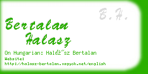 bertalan halasz business card